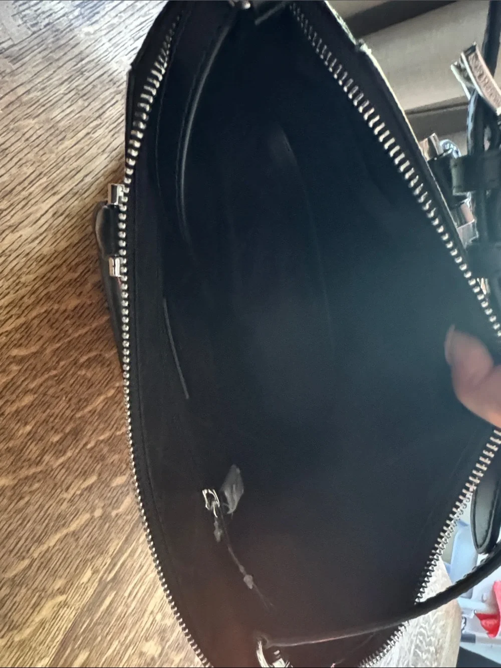 Michael Kors Black and White Leather Satchel with Crossbody Strap